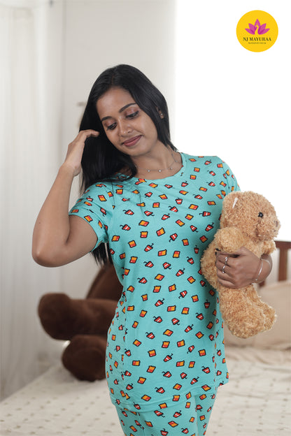 NARAYANI 41 - LADIES LOUNGE NIGHT WEAR SET WITH ROPE AND PACKET