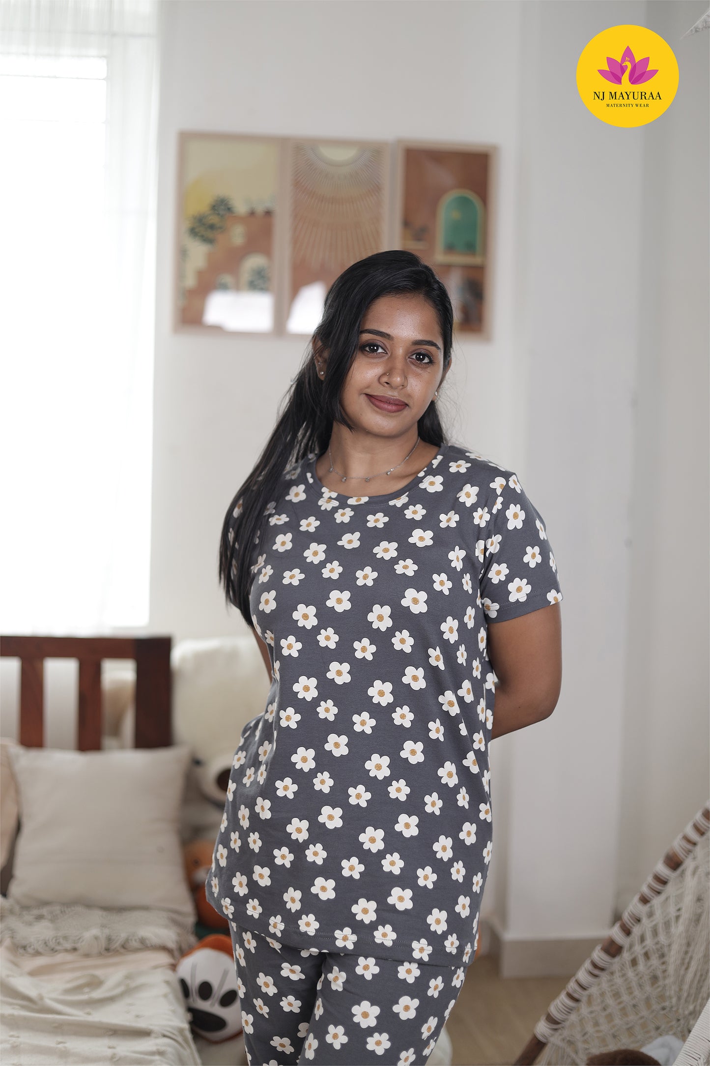 NARAYANI 44 - LADIES LOUNGE NIGHT WEAR SET WITH ROPE AND PACKET