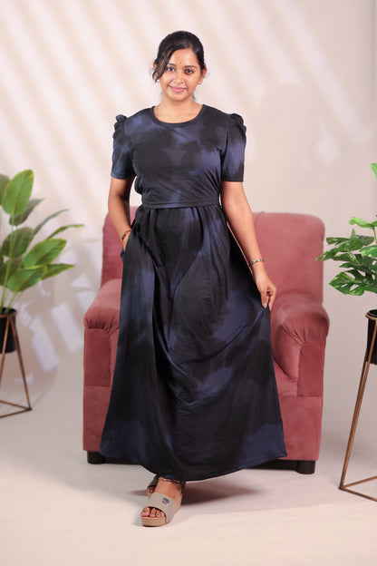 BHADRA15 - ZIPLESS FEEDING MATERNITY WEAR  PUFF SLEEVE