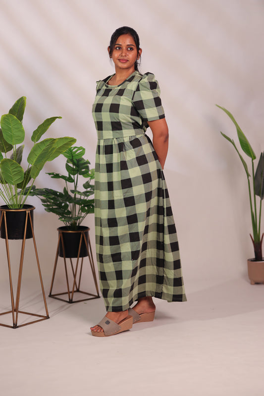 BHADRA25 - ZIPLESS FEEDING MATERNITY WEAR  PUFF SLEEVE