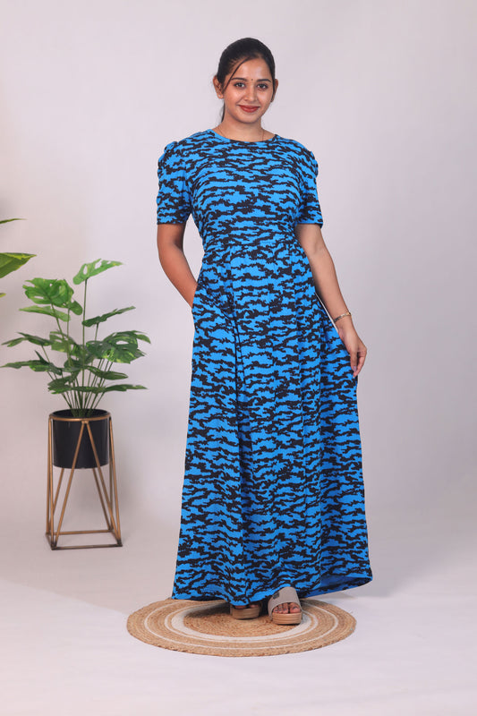 KUBERA5-ZIPLESS FEEDING MATERNITY WEAR  PUFF SLEEVE
