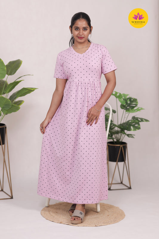 KAMALA 6 - V-NECK NORMAL SLEEVE/ FULL LENGTH.                   [ NON-FEEDING MAXI]