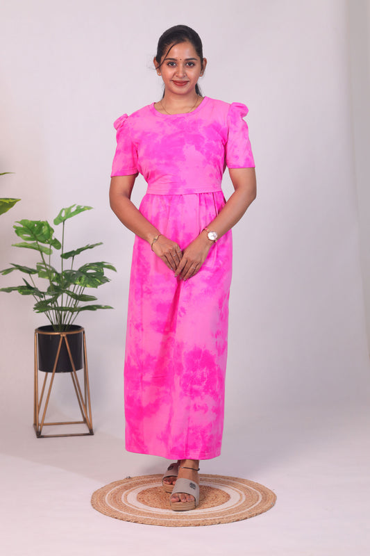 KUBERA6-ZIPLESS FEEDING MATERNITY WEAR  PUFF SLEEVE