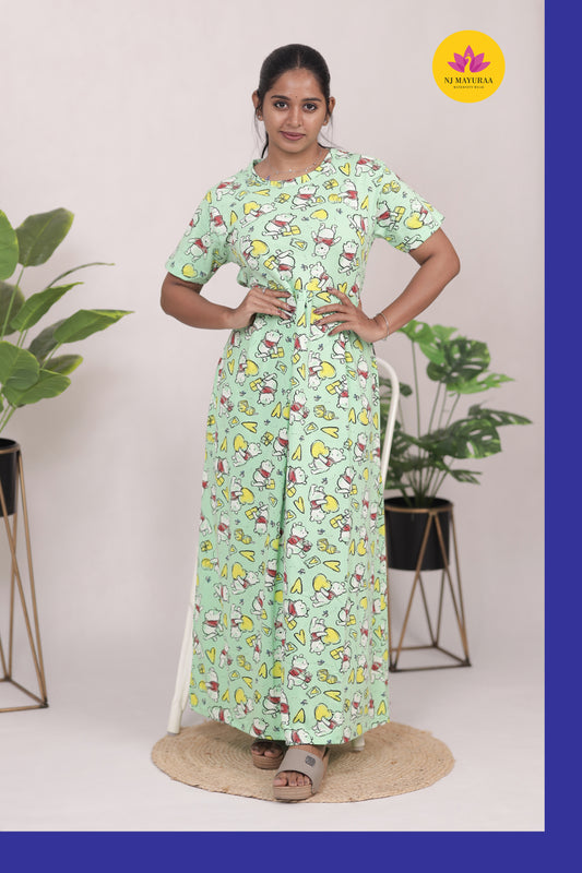 KAMALA 10 - ROUND NECK NORMAL SLEEVE/ FULL LENGTH,                                              [NON-FEEDING MAXI]