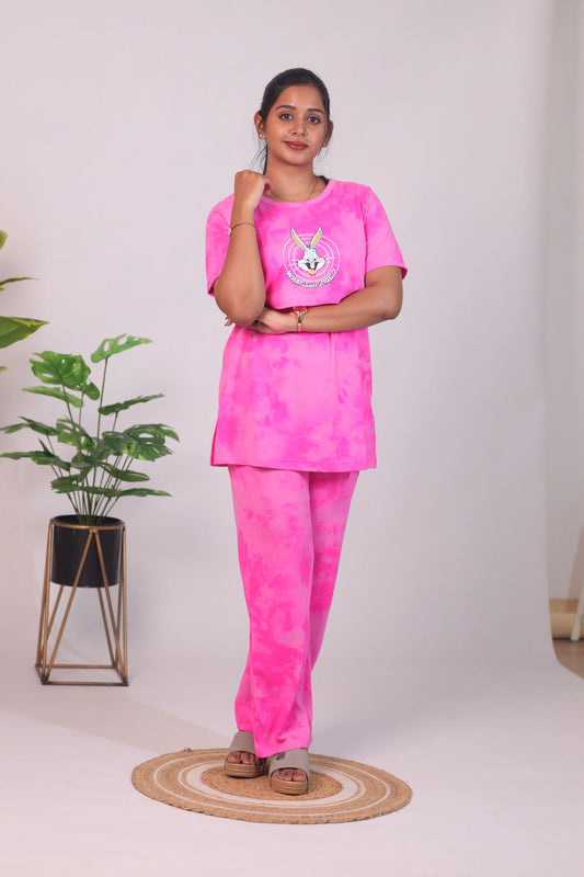 PINK DYE AND DIE- ZIPLESS FEEDING PANT SET