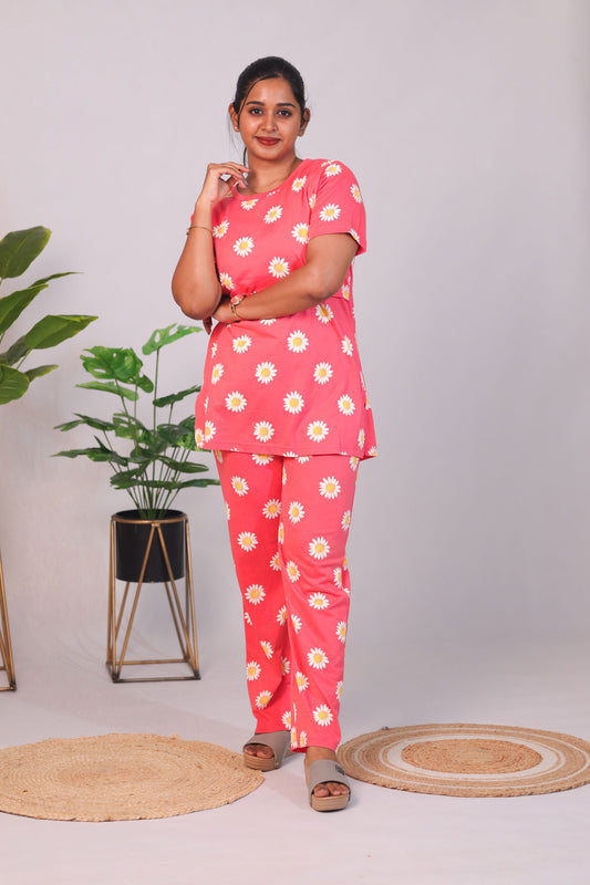 ORANGE FLOWER- ZIPLESS FEEDING PANT SET