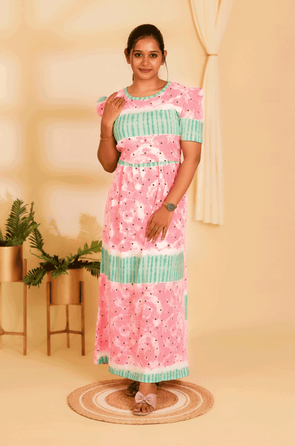 ARULL- ZIPLESS MATERNITY WEAR  PUFF SLEEVE/ FULL LENGTH