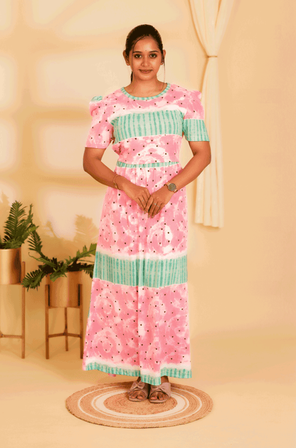 ARULL- ZIPLESS MATERNITY WEAR  PUFF SLEEVE/ FULL LENGTH