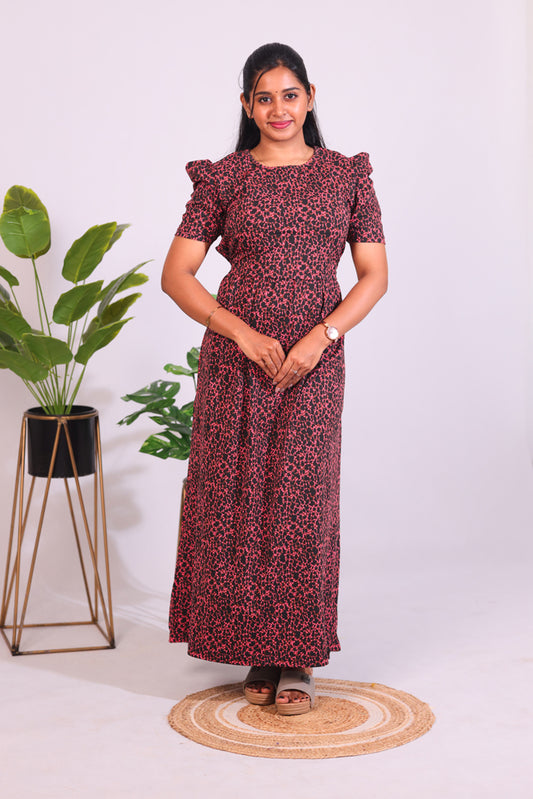 BHADRA1 - ZIPLESS FEEDING MATERNITY WEAR  PUFF SLEEVE