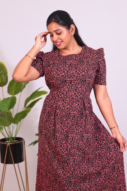 BHADRA1 - ZIPLESS FEEDING MATERNITY WEAR  PUFF SLEEVE