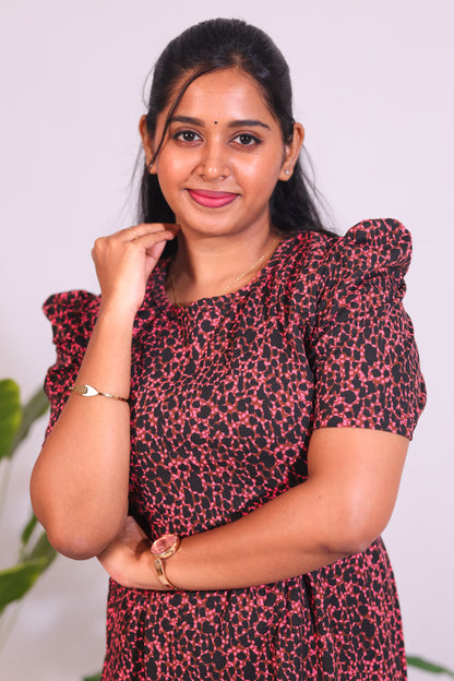 BHADRA1 - ZIPLESS FEEDING MATERNITY WEAR  PUFF SLEEVE