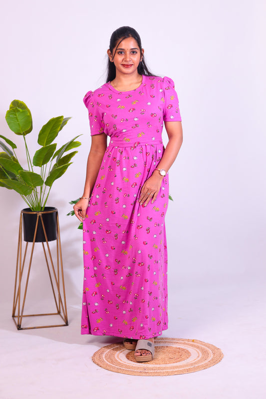 BHADRA3 - ZIPLESS FEEDING MATERNITY WEAR  PUFF SLEEVE