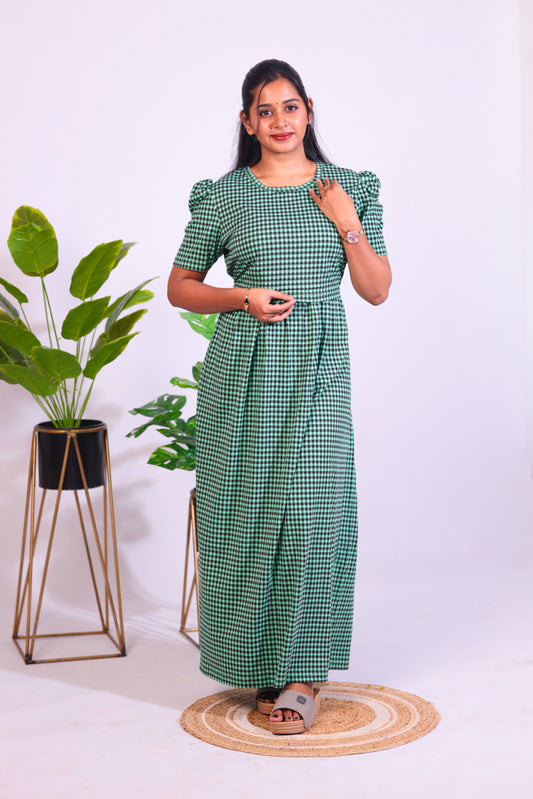 BHADRA5 - ZIPLESS FEEDING MATERNITY WEAR  PUFF SLEEVE