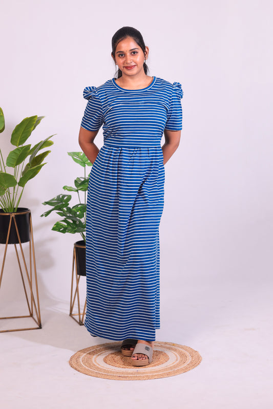 BHADRA9 - ZIPLESS FEEDING MATERNITY WEAR  PUFF SLEEVE