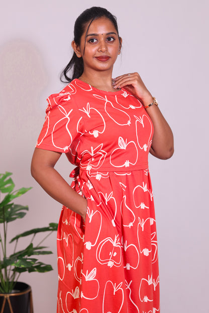 BHADRA12 - ZIPLESS FEEDING MATERNITY WEAR  PUFF SLEEVE