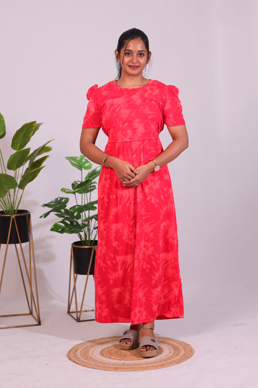 KUVERA20 - ZIPLESS FEEDING MATERNITY WEAR  PUFF SLEEVE