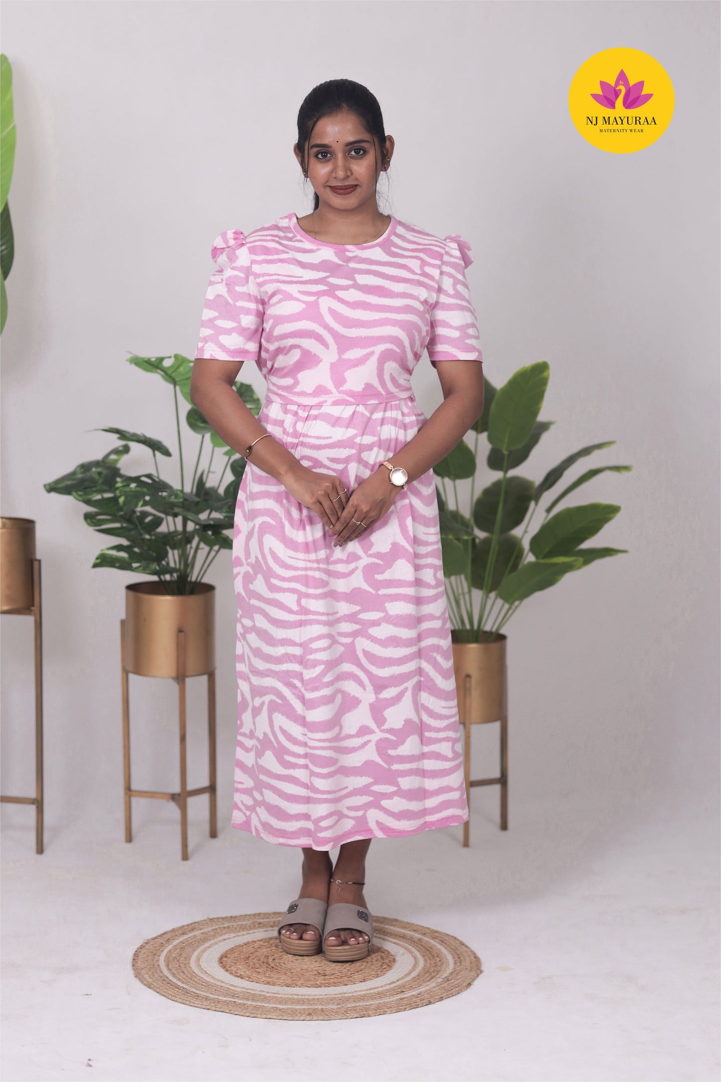 RATNESH 1-zipless feeding maternity wear  midi length