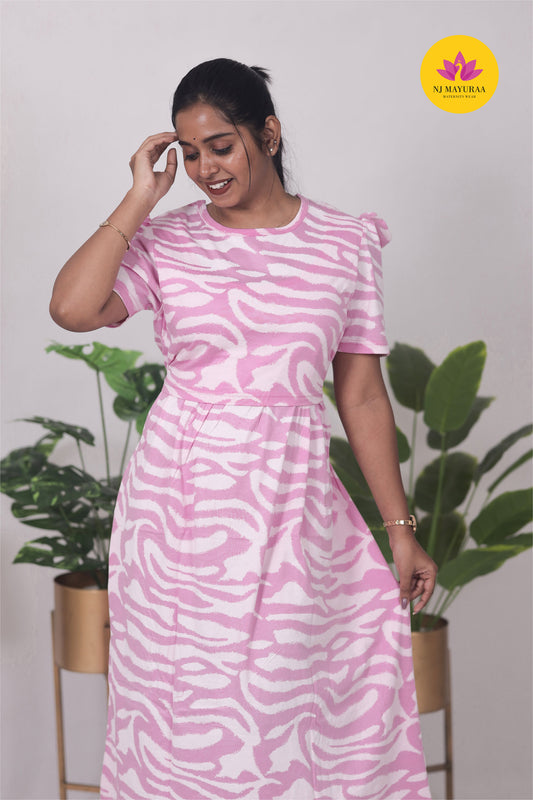 RATNESH 1-zipless feeding maternity wear  midi length