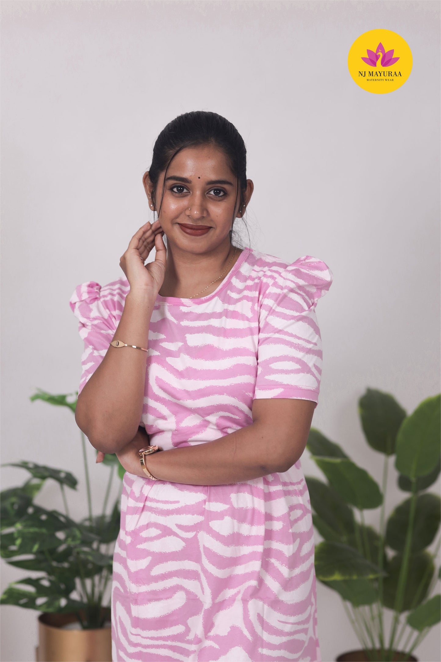 RATNESH 1-zipless feeding maternity wear  midi length