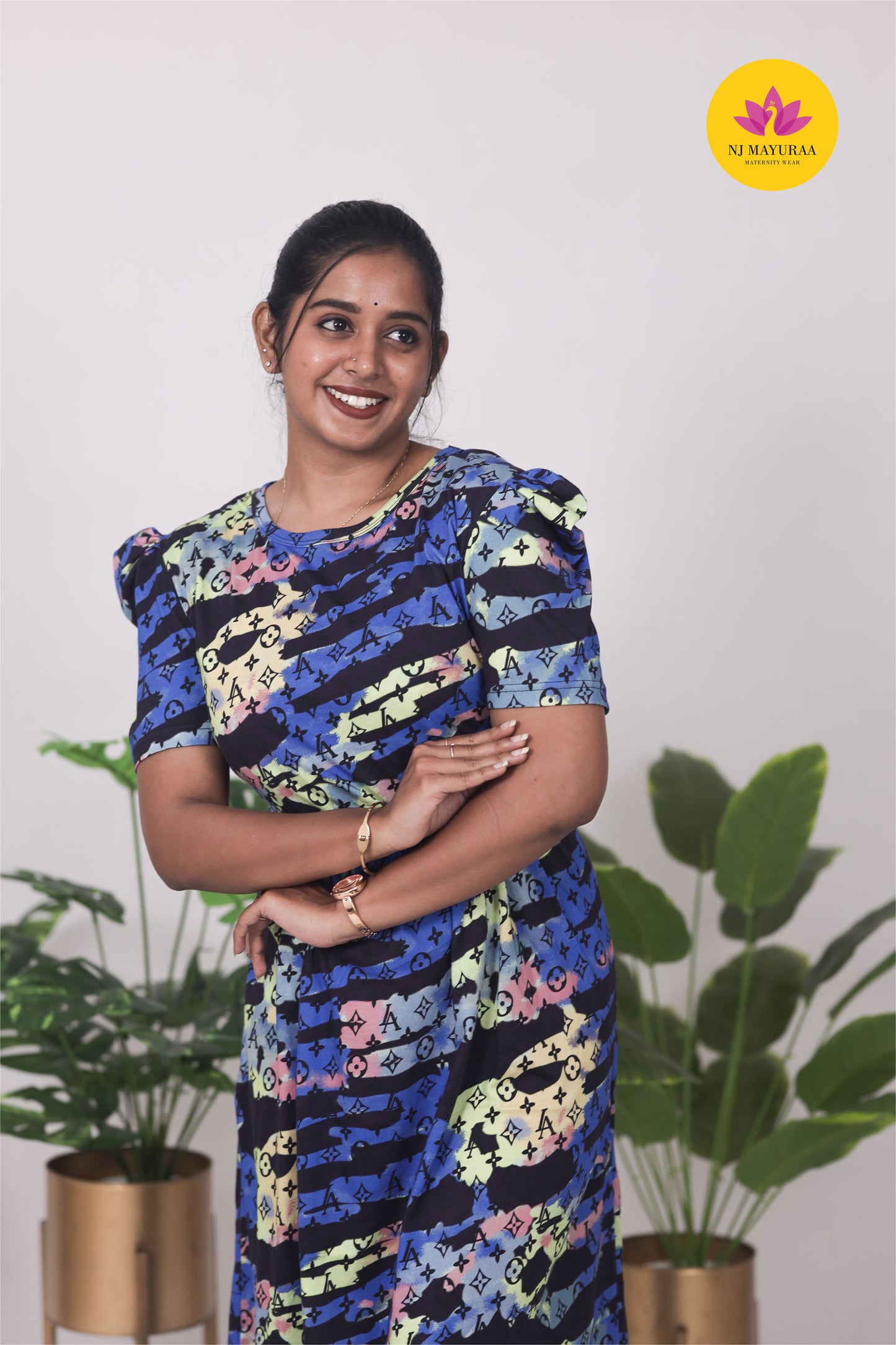 RATNESH 9  - ZIPLESS FEEDING MATERNITY WEAR  PUFF SLEEVE
