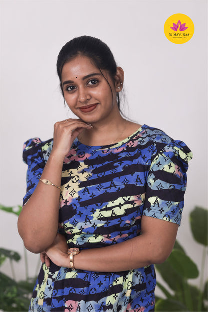 RATNESH 9  - ZIPLESS FEEDING MATERNITY WEAR  PUFF SLEEVE