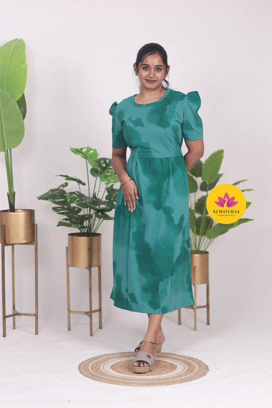 RATNESH 3 - zipless feeding maternity wear  midi length [LENGTH 47 INCHES]