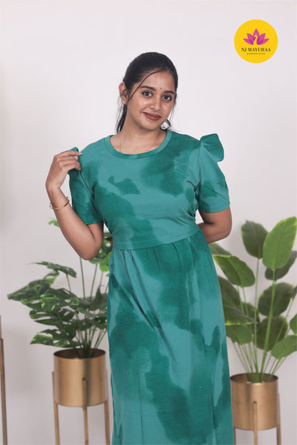 RATNESH 3 - zipless feeding maternity wear  midi length [LENGTH 47 INCHES]