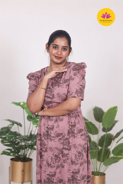 RATNESH 4 -zipless feeding maternity wear  midi length [LENGTH 47 INCHES]