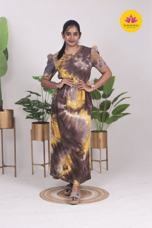 RATNESH 17  - ZIPLESS FEEDING MATERNITY WEAR  PUFF SLEEVE