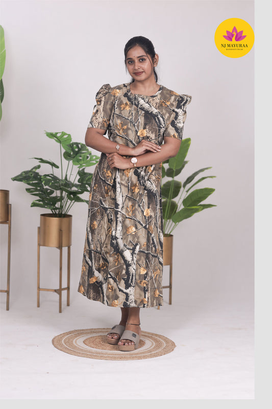 RATNESH 5 -  zipless feeding maternity wear  midi length(47inch length)
