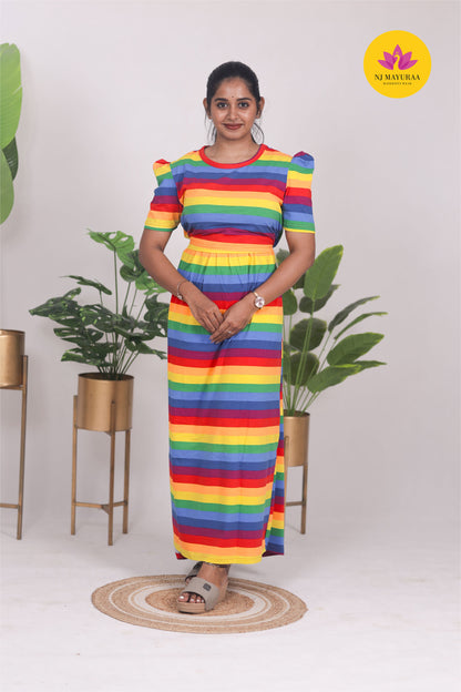 RATNESH 19  - ZIPLESS FEEDING MATERNITY WEAR  PUFF SLEEVE