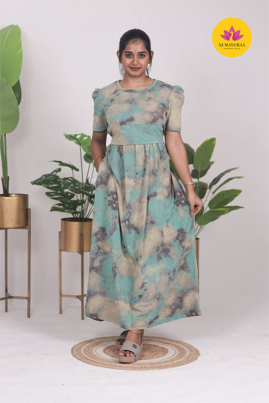 RATNESH 8  - ZIPLESS FEEDING MATERNITY WEAR  PUFF SLEEVE