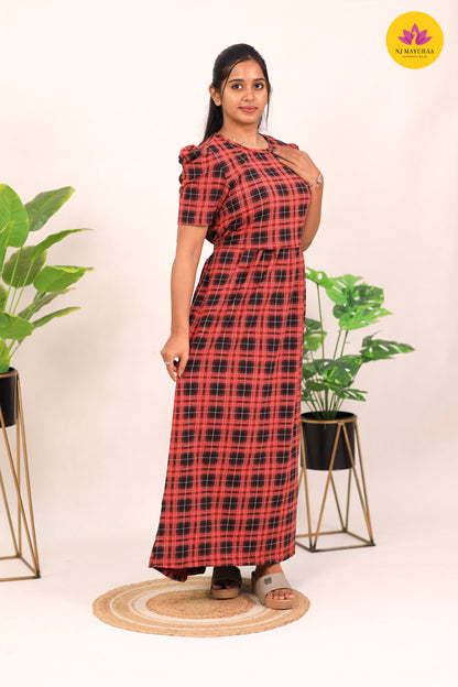 SURABHI 1 - ZIPLESS MATERNITY WEAR  PUFF SLEEVE/ FULL LENGTH