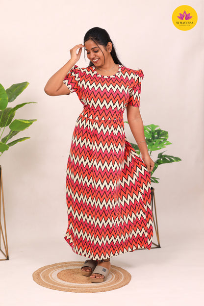 SURABHI 4 - ZIPLESS MATERNITY WEAR  PUFF SLEEVE/ FULL LENGTH