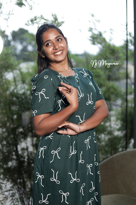 KUVERA 23 -ZIPLESS MATERNITY WEAR PUFF SLEEVE