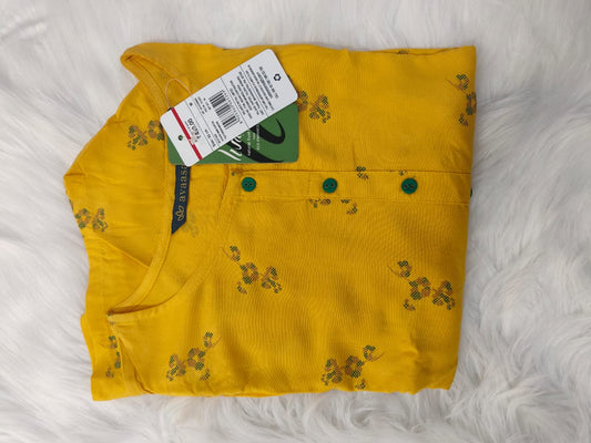 Yellow green-Avaasa kurtis Top