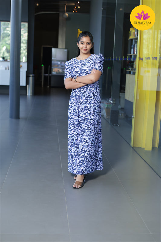 CUTE5 -ZIPLESS MATERNITY WEAR PUFF SLEEVE[SPUN COTTON]