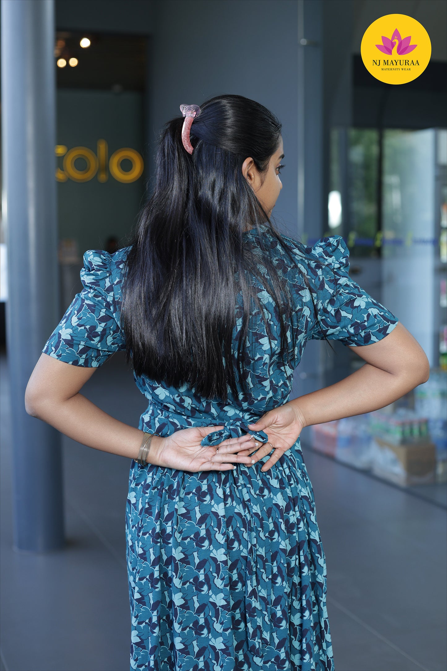 CUTE8 -ZIPLESS MATERNITY WEAR PUFF SLEEVE