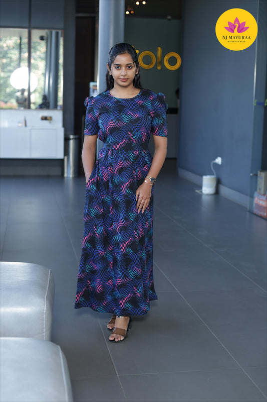 CUTE10 -ZIPLESS MATERNITY WEAR PUFF SLEEVE