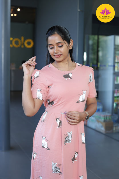 CUTE11 -ZIPLESS MATERNITY WEAR PUFF SLEEVE