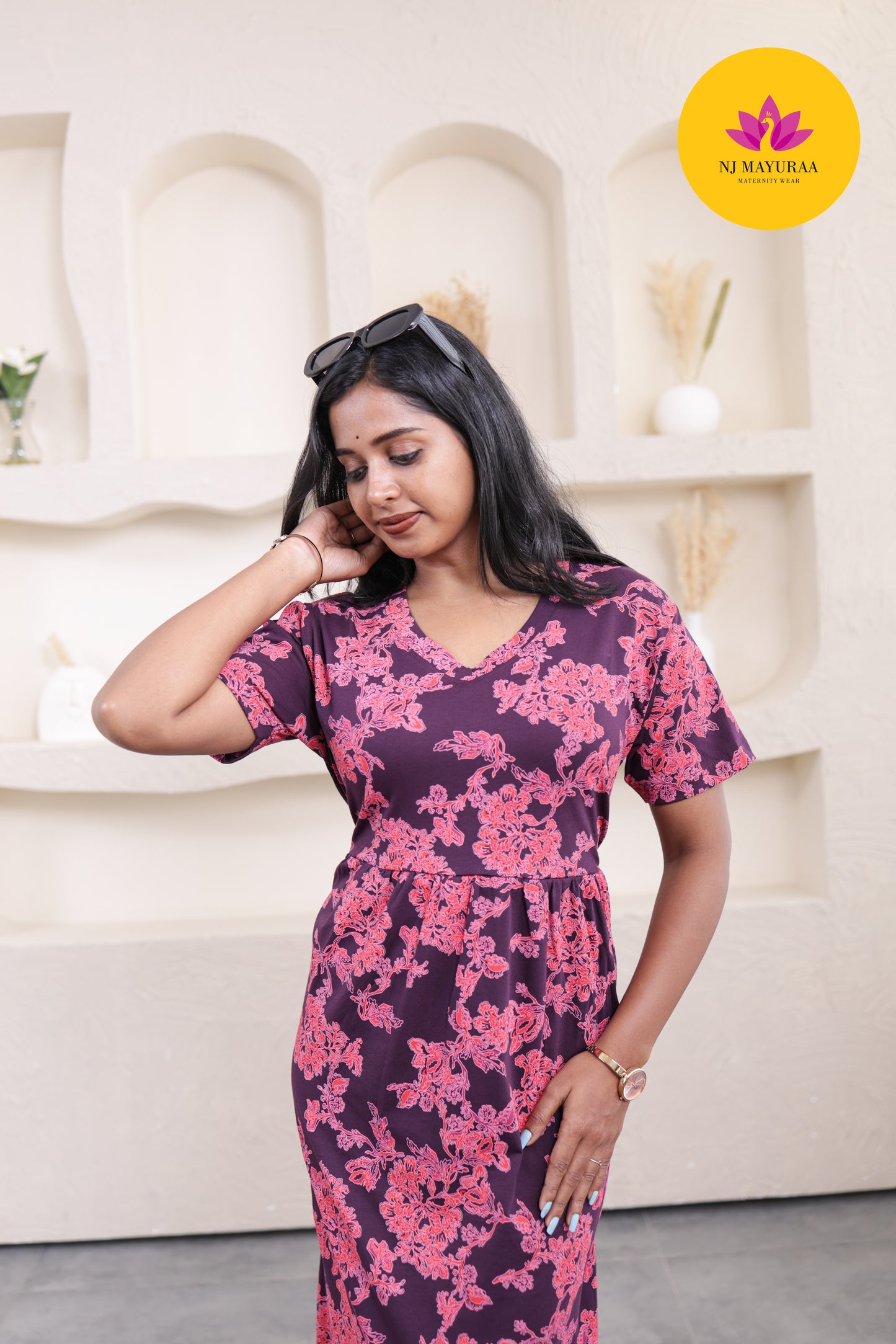 Sree_04-V-NECK NON FEEDING MATERNITY WEAR