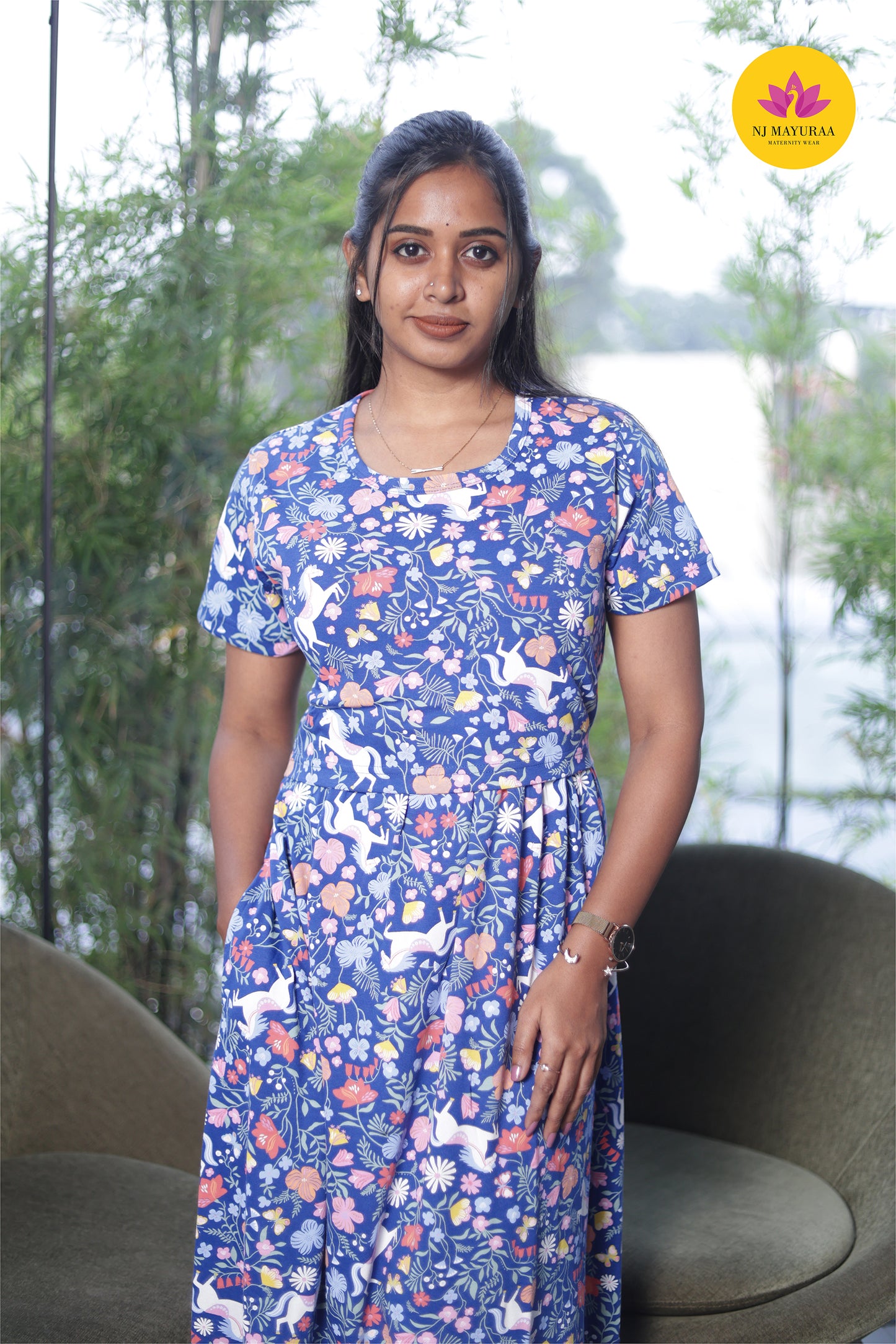 LOTUS 13 -ZIPLESS MATERNITY WEAR PUFF SLEEVE