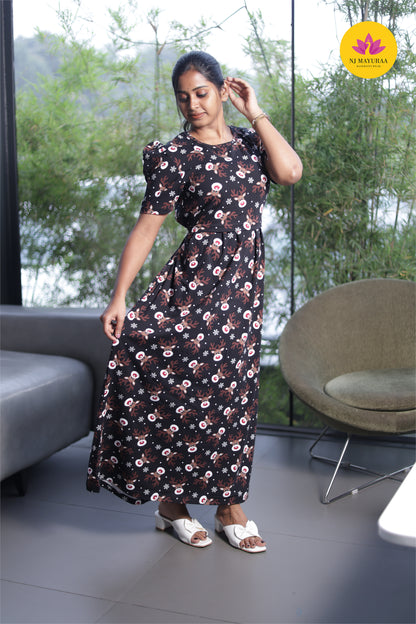 LOTUS 17 -ZIPLESS MATERNITY WEAR PUFF SLEEVE