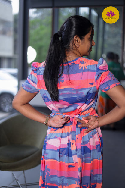 LOTUS 22 -ZIPLESS MATERNITY WEAR PUFF SLEEVE