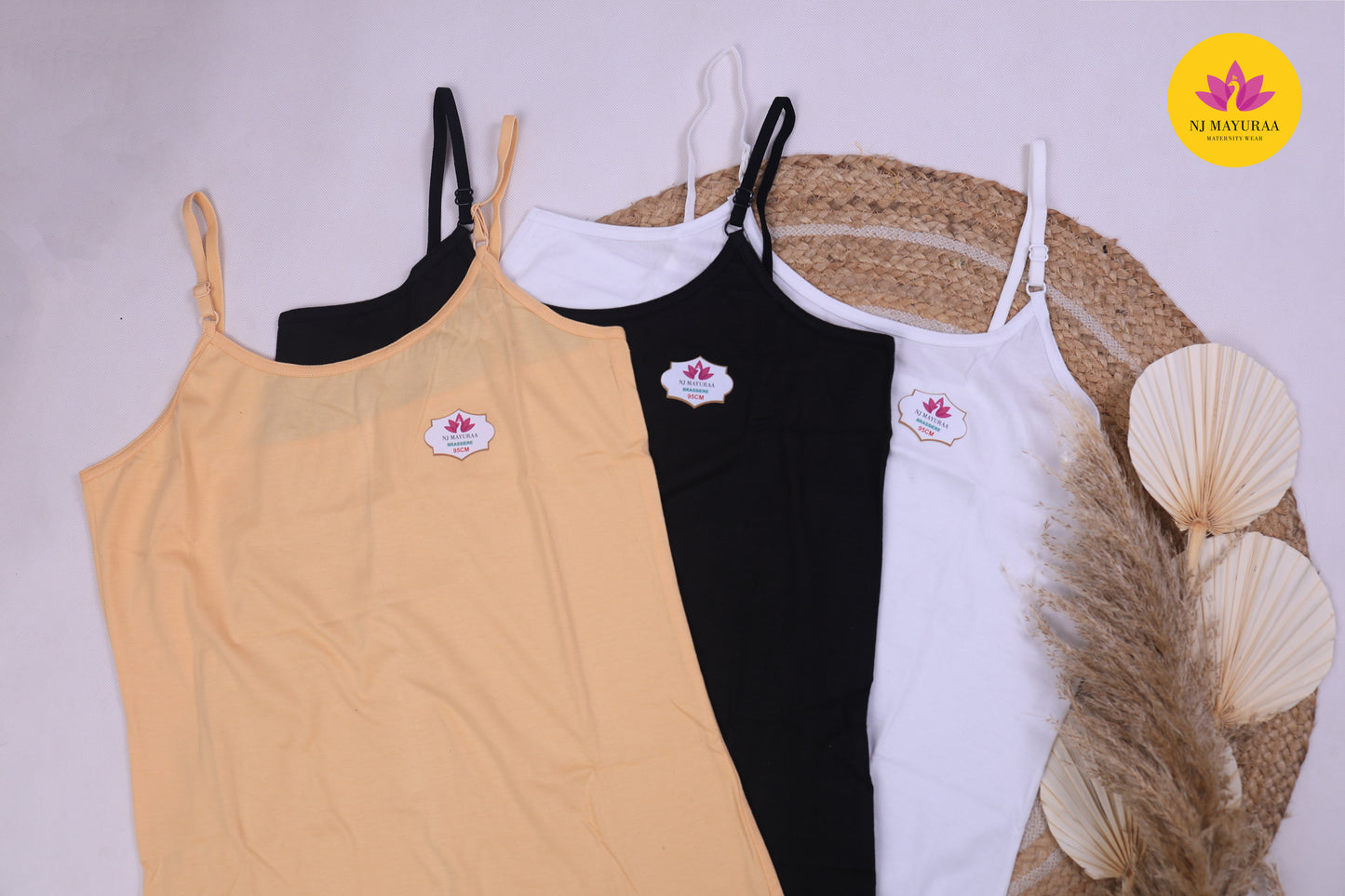 SURABHI 12 - Inner Slip For Kurtis & Kurtas | Adjustable Straps ( Pack Of 3 colour)