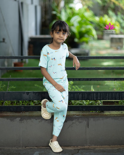 SURABHU 17 - KIDS NIGHTWEAR SET 2/3, 4/5 , 6/7 , 8/9, 10/11, 12/13 YEAR