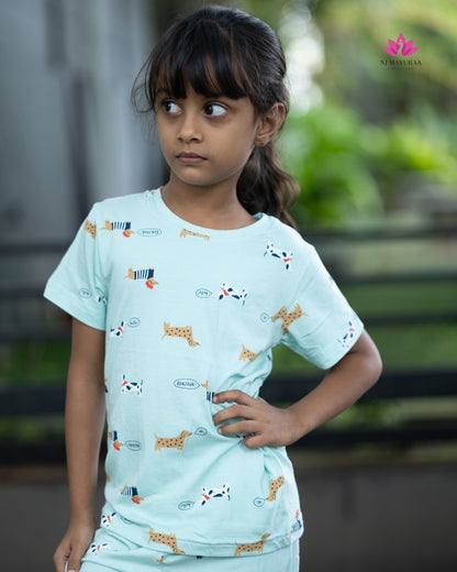 SURABHU 17 - KIDS NIGHTWEAR SET 2/3, 4/5 , 6/7 , 8/9, 10/11, 12/13 YEAR