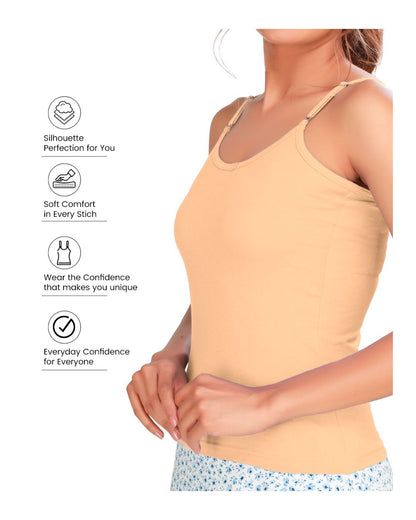 SURABHI 12 - Inner Slip For Kurtis & Kurtas | Adjustable Straps ( Pack Of 3 colour)