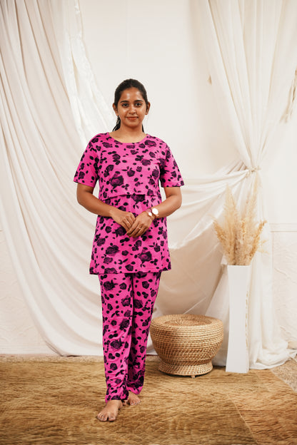 FLORAL PATTERN - ZIPLESS FEEDING PANT SET
