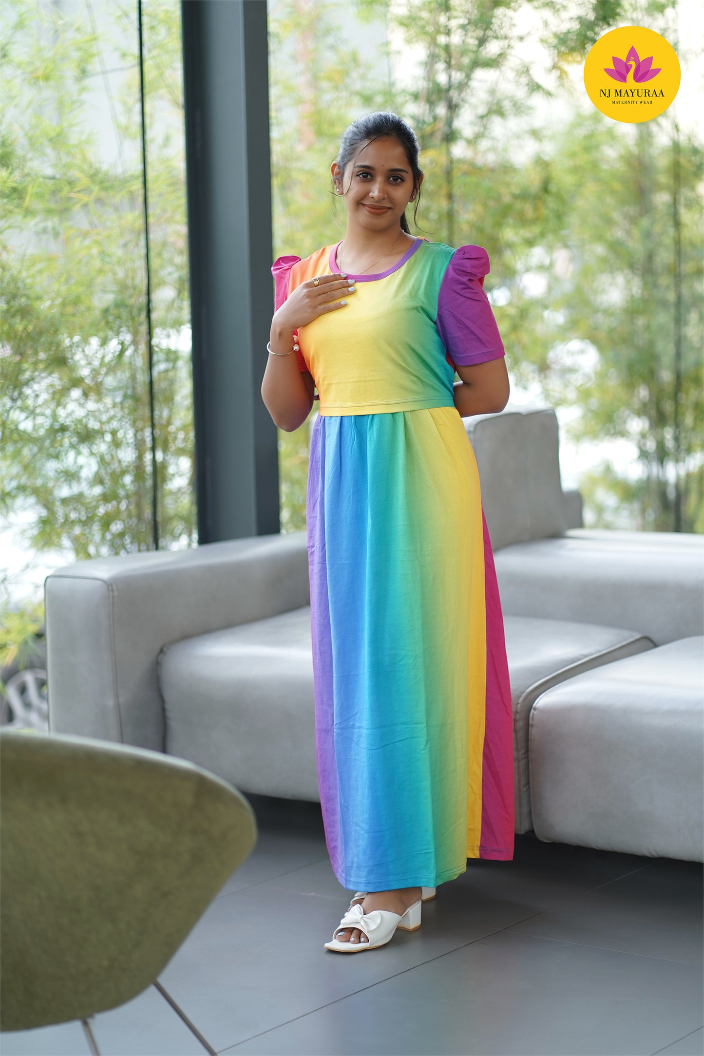 Jaya1-ZIPLESS MATERNITY WEAR PUFF SLEEVE